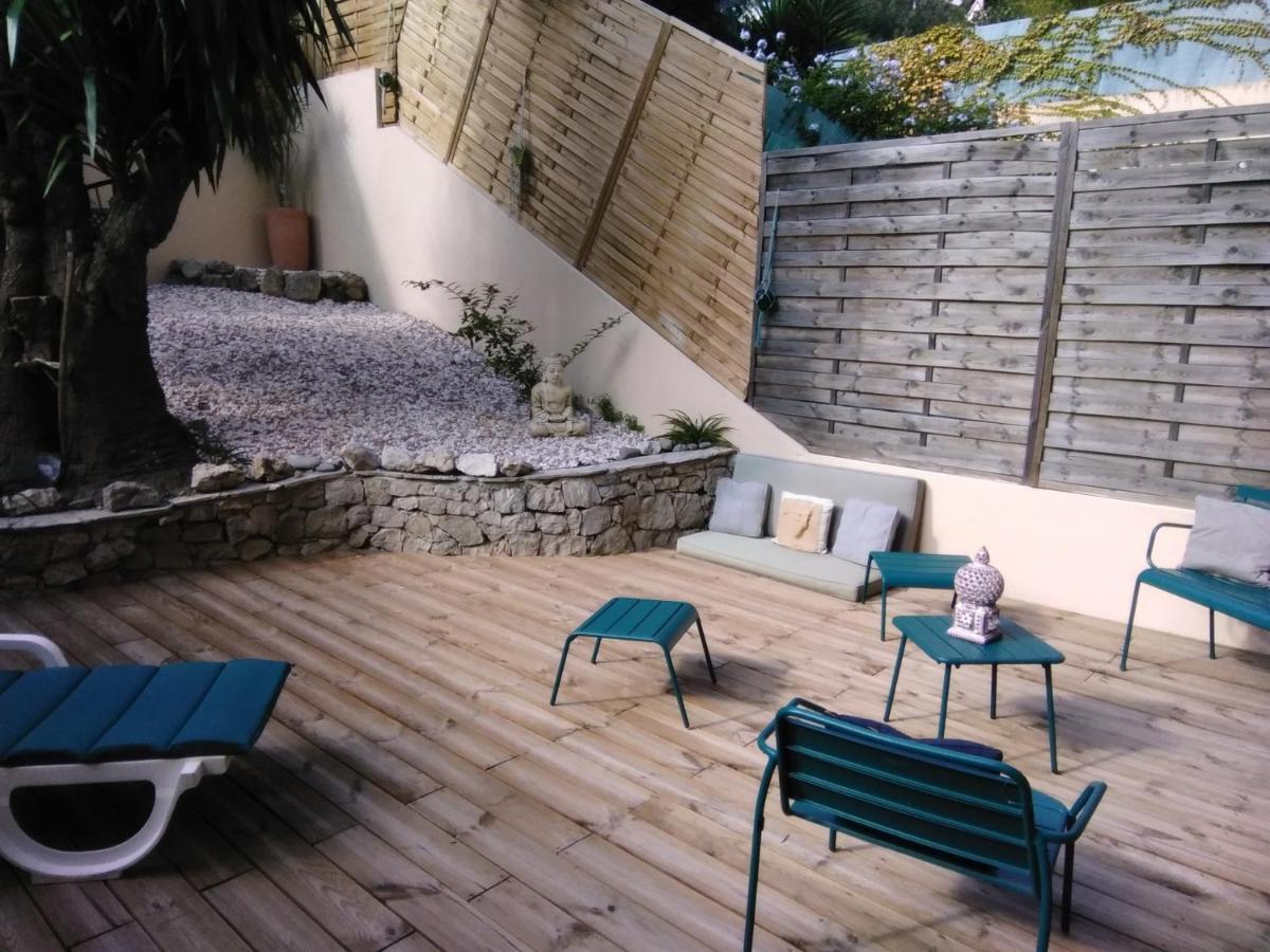 Nice- Gairaut - Jardin Prive- Grand F1 Lumineux-Piscine Collective Exterior foto